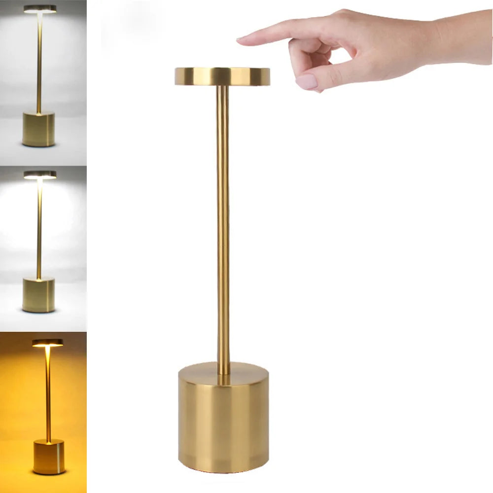 Rechargeable LED Table Lamp – Touch Dimmable Cordless Bedside Night Light
