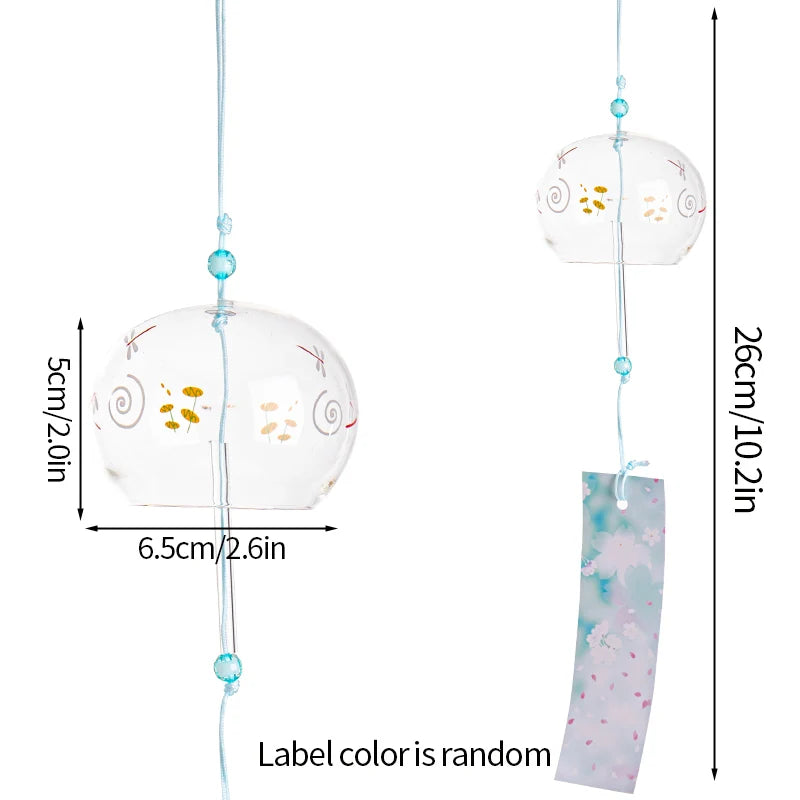 Japanese Sakura Glass Wind Chime – Kawaii Home & Garden Decor Bell