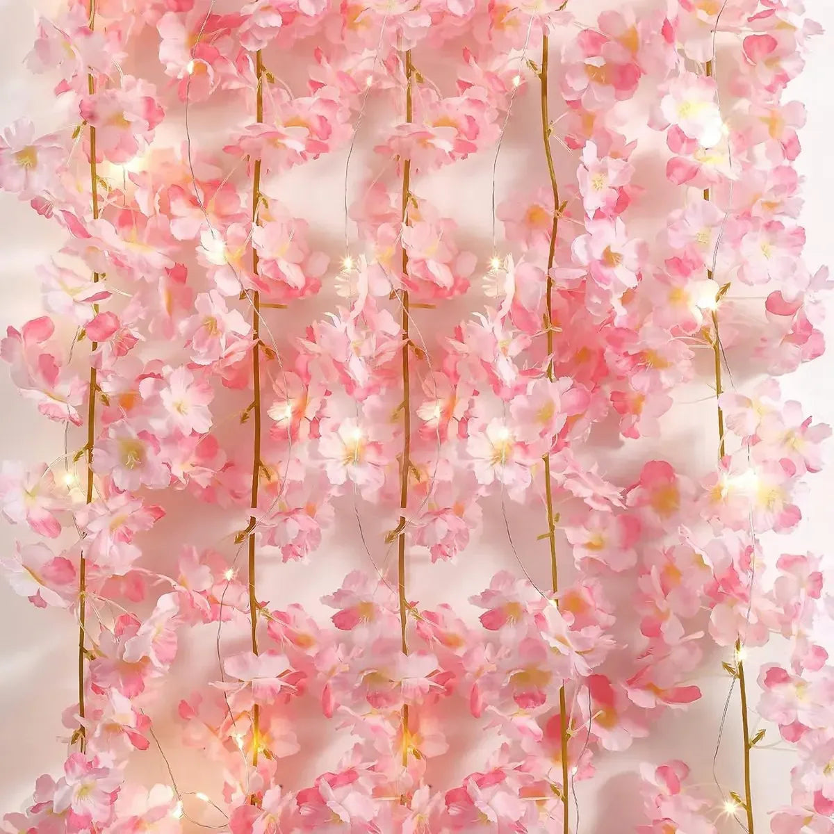 Cherry Blossom Fairy String Lights – 20 LED Blossom Garland for Bedroom & Wedding