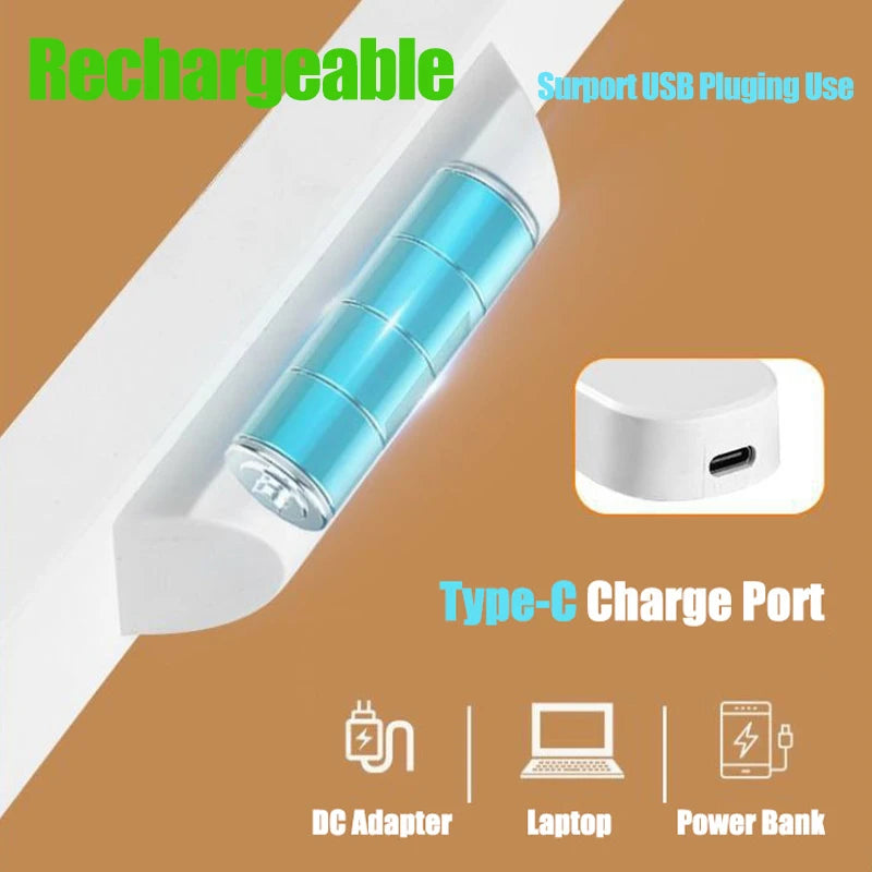 Magnetic LED Reading Lamp – Rechargeable Cordless Night Light with Remote
