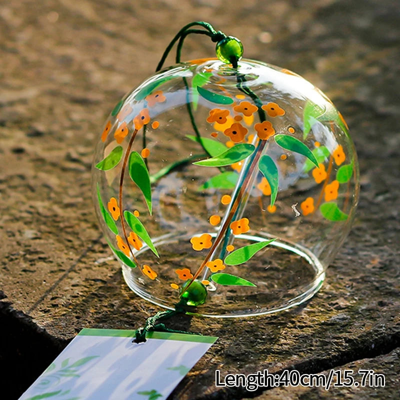 Japanese Sakura Glass Wind Chime – Kawaii Home & Garden Decor Bell