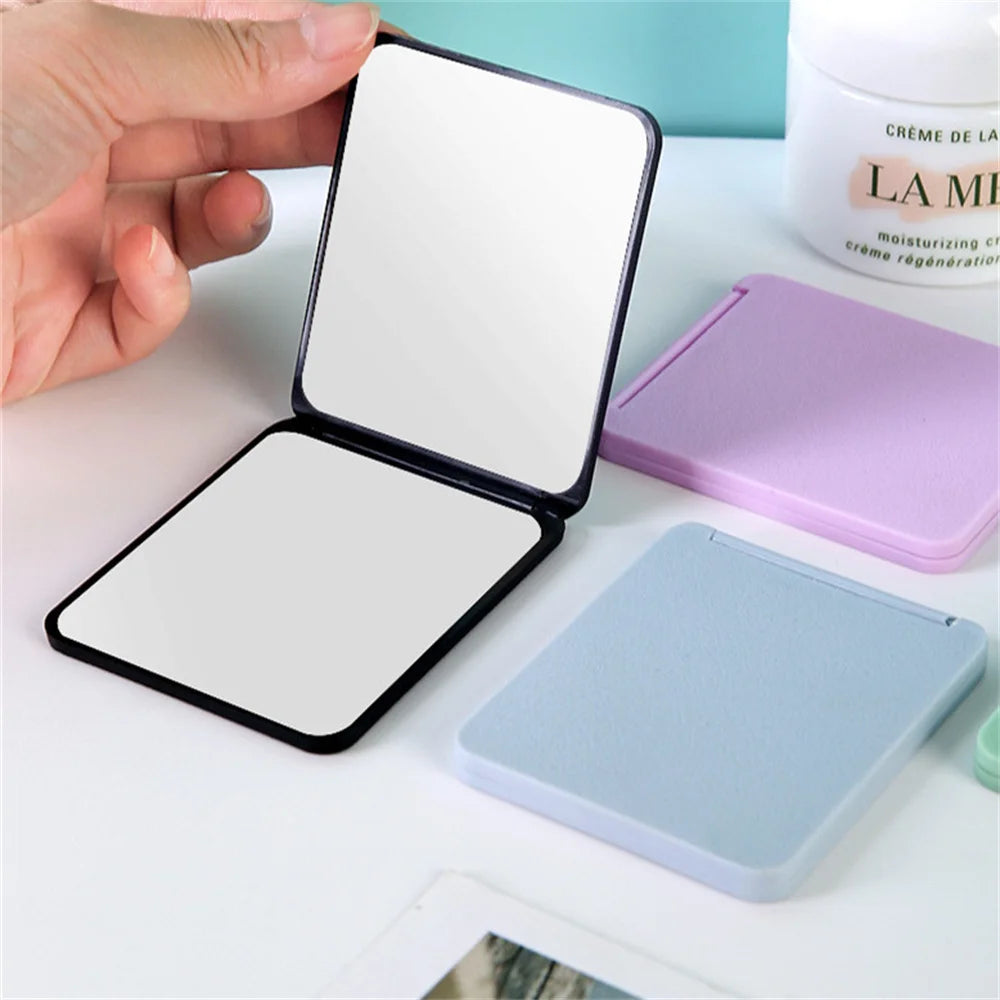 Foldable Double-Sided Makeup Mirror – Portable Travel & Desktop Vanity Mirror